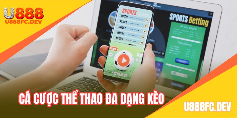 Đặt cược thể thao U888 trực tuyến sôi động với đa dạng kèo