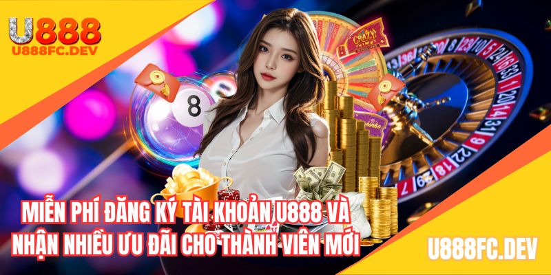 Miễn phí đăng ký tài khoản U888 và nhận nhiều ưu đãi cho thành viên mới